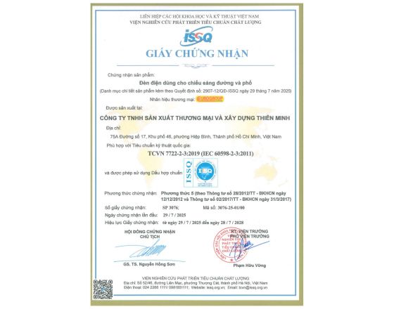 CHỨNG NHẬN HỢP CHUẨN 2025-2028